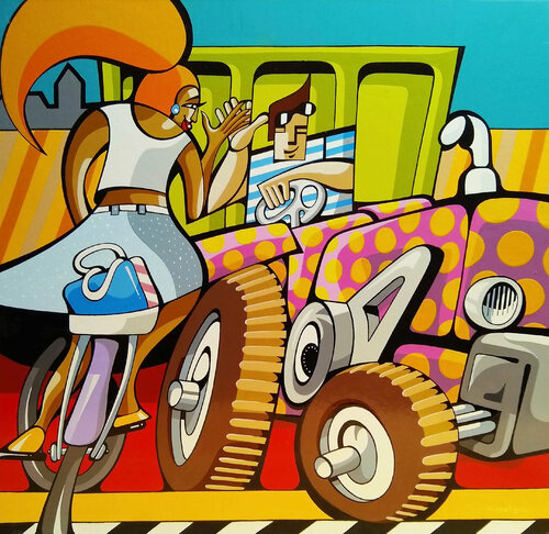 A la croisée des chemins de Alfredo Lopez, Pintura a la venta en Singulart