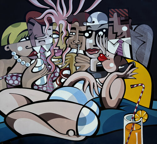 Le rendez-vous van Alfredo Lopez, Schilderij te koop op Singulart
