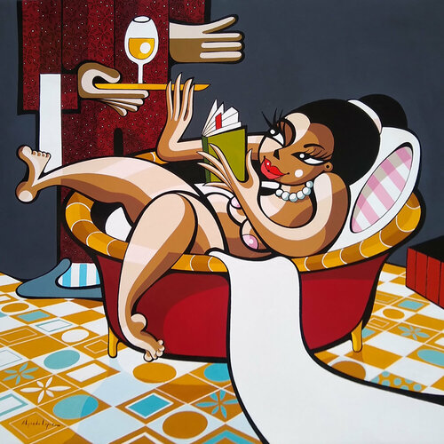 L'instant du graal van Alfredo Lopez, Schilderij te koop op Singulart