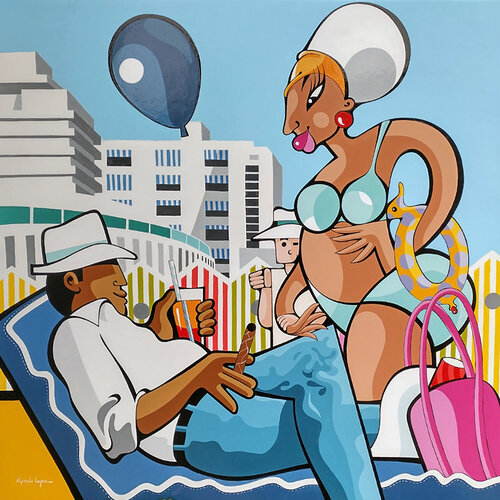 Papa Voudrait un moment à lui de Alfredo Lopez, Pintura a la venta en Singulart