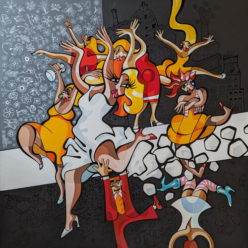 Mariée dans l'année von Alfredo Lopez, Malerei kaufen auf Singulart