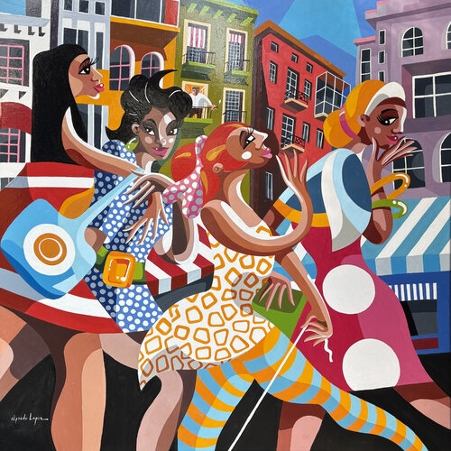L'été à Paris van Alfredo Lopez, Schilderij te koop op Singulart