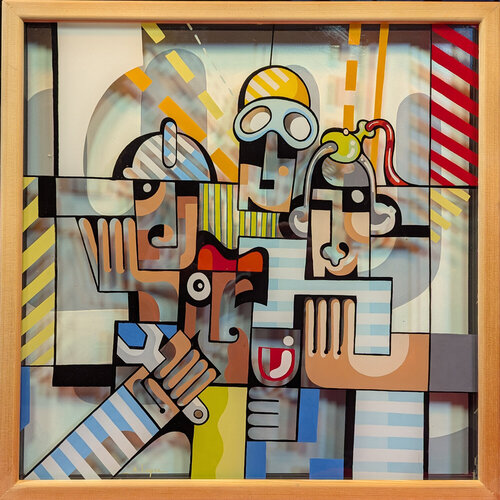 Le bar en face de l'usine von Alfredo Lopez, Malerei kaufen auf Singulart