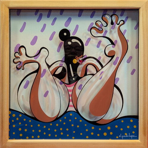 Entre ciel et Terre van Alfredo Lopez, Schilderij te koop op Singulart