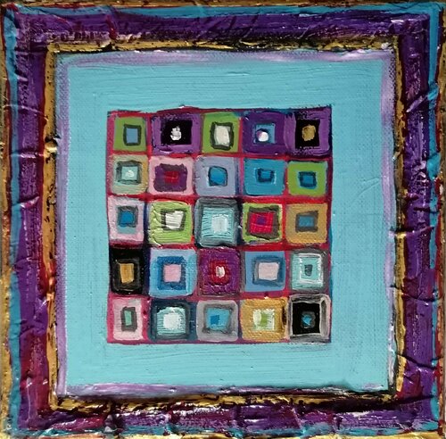Tribute to Klimt Double Blue by Christian Jodin, Painting for Sale on Singulart