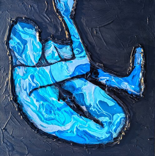 Petite n° 1 blue von Emmanuela Zavattaro, Malerei kaufen auf Singulart