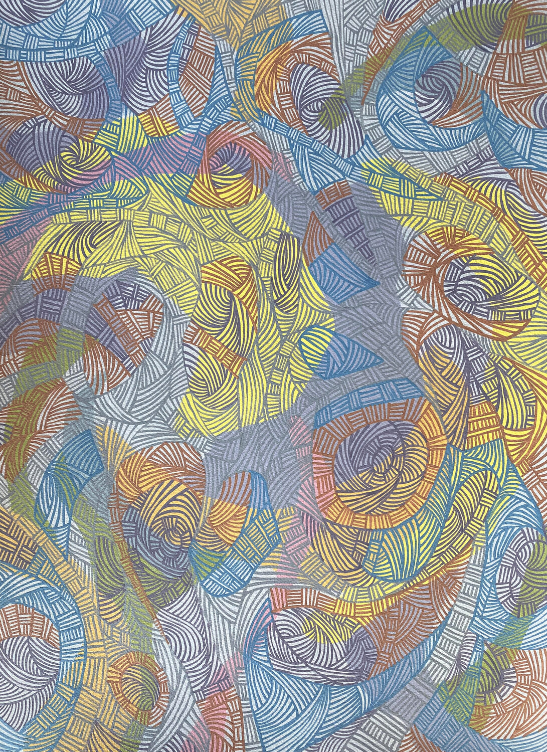 Au coeur du tumulte-Joie-Incandescence David Roncada Werk auf Papier zu verkaufen