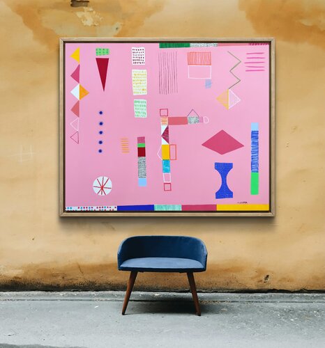 CALM IN PINK van MIRIAM CHIERA, Schilderij te koop op Singulart