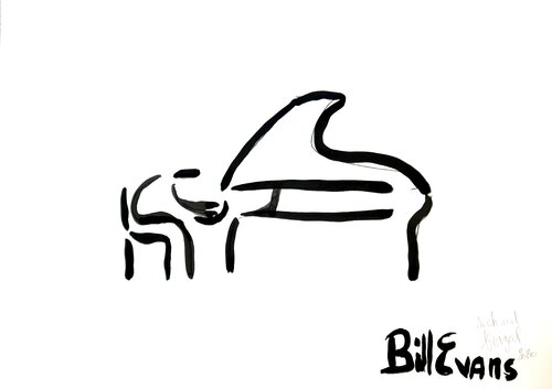 BIIL EVANS von Richard Boigeol, Zeichnungen kaufen auf Singulart