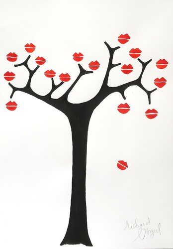 L' ARBRE A BISOUS di Richard Boigeol, Disegno in vendita su Singulart