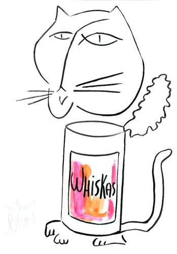 LE CHAT BOITE A CONSERVE by Richard Boigeol, Drawing for Sale on Singulart
