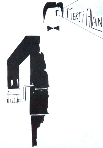 Merci Alain Delon di Richard Boigeol, Disegno in vendita su Singulart