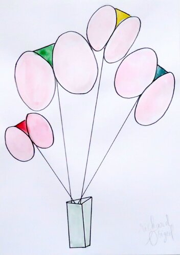 Bouquet de fesses aux maillots de couleurs di Richard Boigeol, Disegno in vendita su Singulart