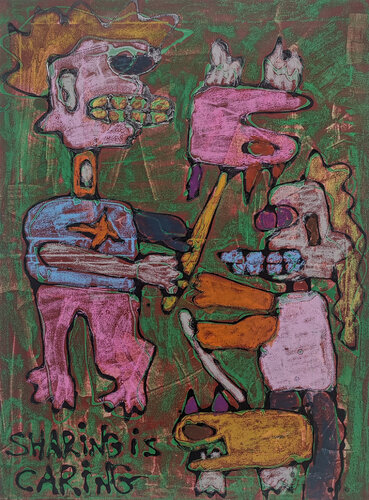 Sharing is Caring van Benjamin Nyari, Schilderij te koop op Singulart