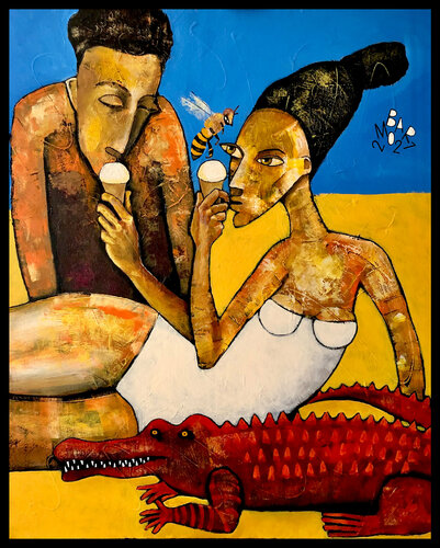 Don't worry, BEE happy di Mikhail Baranovskiy, Pittura in vendita su Singulart