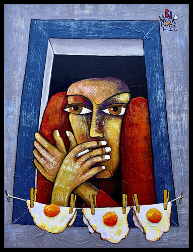 EGGShibition di Mikhail Baranovskiy, Pittura in vendita su Singulart