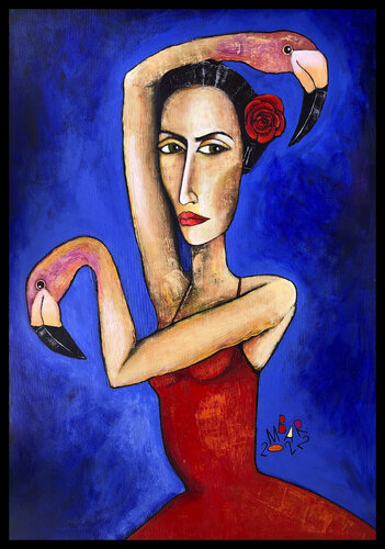 Flamenco-flamingo von Mikhail Baranovskiy, Malerei kaufen auf Singulart