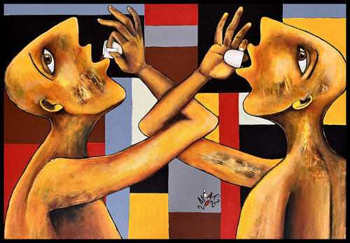 Another Round di Mikhail Baranovskiy, Pittura in vendita su Singulart