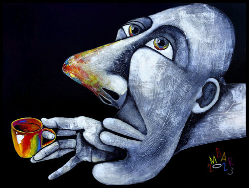 Coffee Awakening van Mikhail Baranovskiy, Schilderij te koop op Singulart