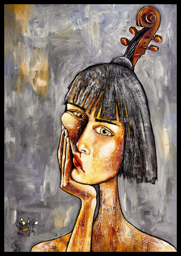 Dissonant cello von Mikhail Baranovskiy, Malerei kaufen auf Singulart