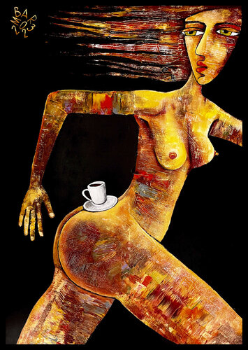 The midnight espresso von Mikhail Baranovskiy, Malerei kaufen auf Singulart