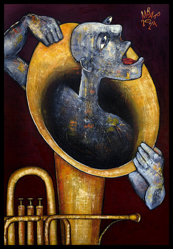 Trumpet spirit by Mikhail Baranovskiy, Painting for Sale on Singulart