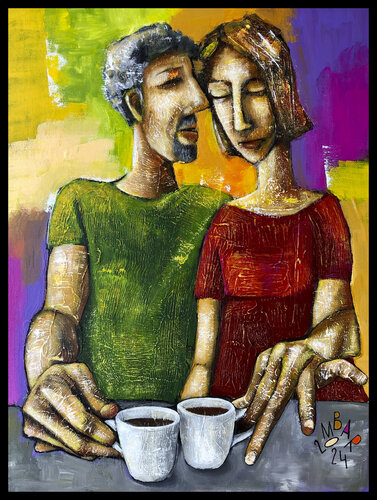 Love At First Sip di Mikhail Baranovskiy, Pittura in vendita su Singulart