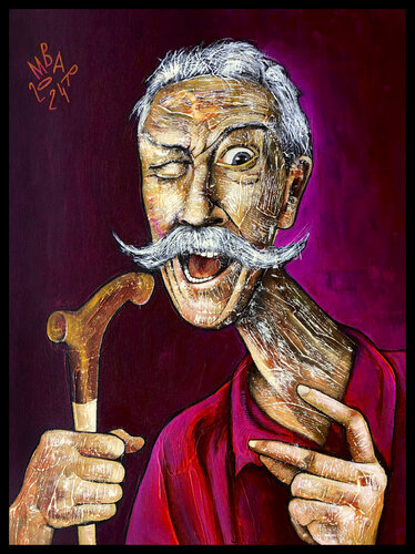 Old school man by Mikhail Baranovskiy, 회화 for Sale on Singulart