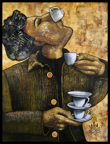Java junkie par Mikhail Baranovskiy, Peinture en vente sur Singulart