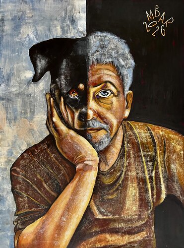 Like dog, like owner de Mikhail Baranovskiy, Pintura a la venta en Singulart