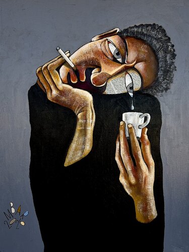 Coffee without sugar van Mikhail Baranovskiy, Schilderij te koop op Singulart