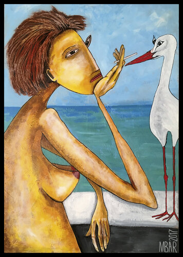 Balcony with a view di Mikhail Baranovskiy, Pittura in vendita su Singulart