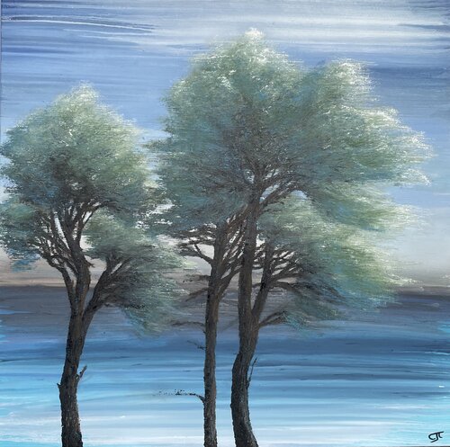 Pins de bord de mer 9 van Claire Jombart, Schilderij te koop op Singulart