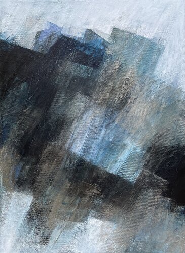 Geometría en azul di Sara Sepúlveda, Pittura in vendita su Singulart