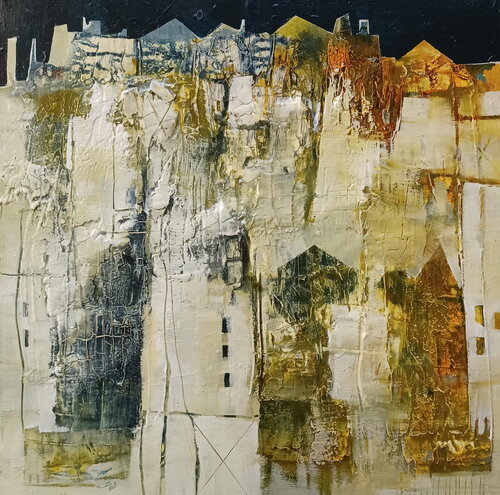 Kleine Stadt in der Ferne I di Conny Niehoff, Pittura in vendita su Singulart