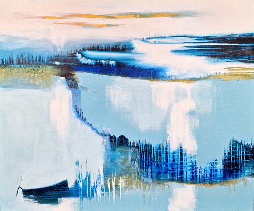 Haus am See di Conny Niehoff, Pittura in vendita su Singulart