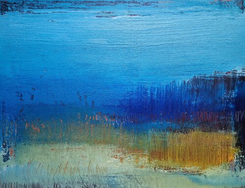 Herbstfelder am Fluss par Conny Niehoff, Peinture en vente sur Singulart