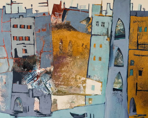 Sommer in der Stadt di Conny Niehoff, Pittura in vendita su Singulart