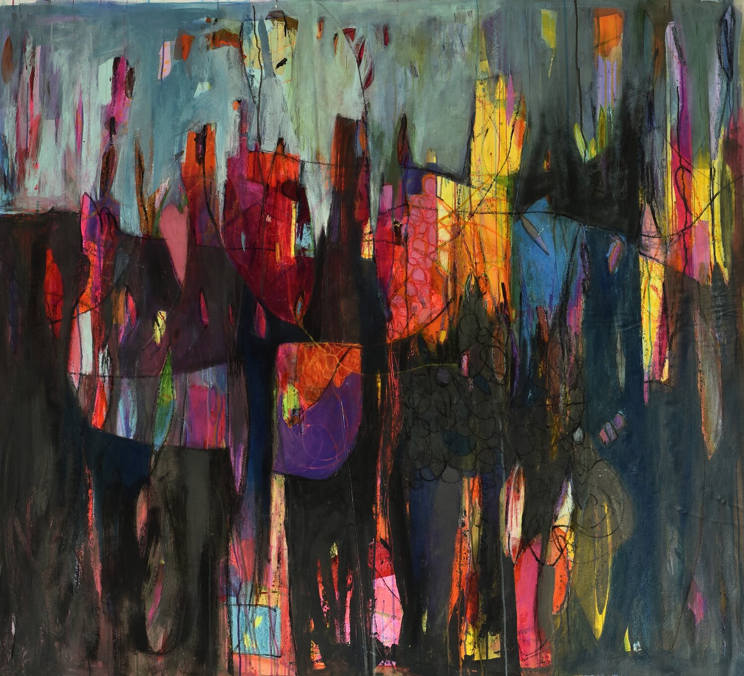 Duodécimo mapa by Sandra Botner (2022) : Painting Acrylic, Pencil on ...