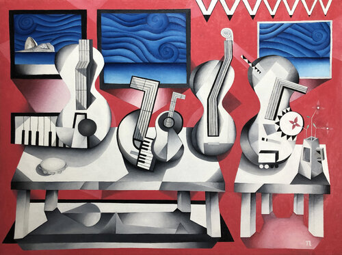 Musician's Table 61 van Teixeira Leite, Schilderij te koop op Singulart