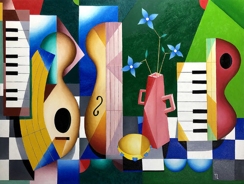 Musician's Table 62 van Teixeira Leite, Schilderij te koop op Singulart