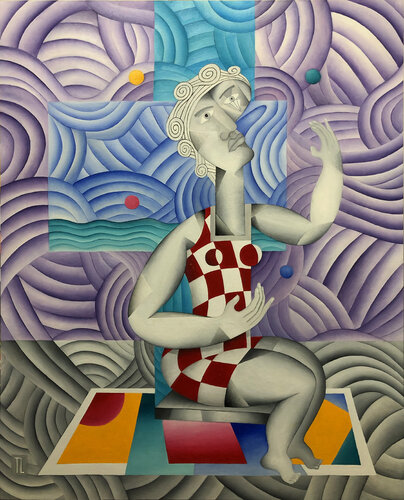 Woman on the Balance van Teixeira Leite, Schilderij te koop op Singulart