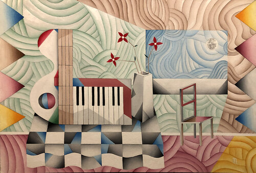 Musician's Table 44 di Teixeira Leite, Pittura in vendita su Singulart