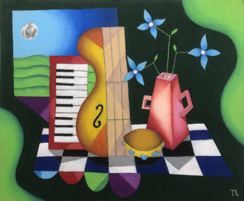 Musician's Table - pastel 10 von Teixeira Leite, Malerei kaufen auf Singulart