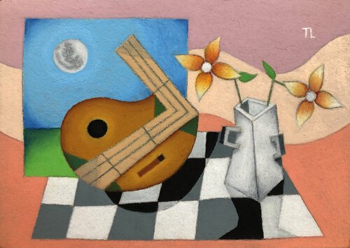 Musician's Table - pastel 5 von Teixeira Leite, Malerei kaufen auf Singulart