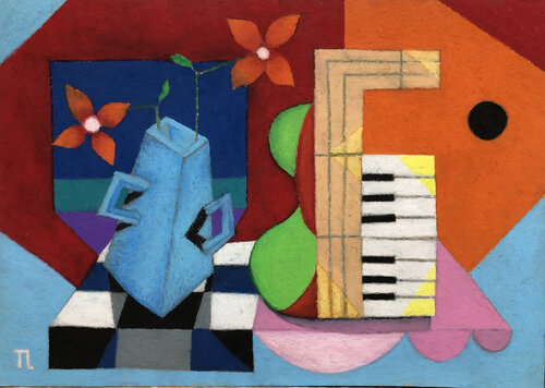 Musician's Table - pastel 4 von Teixeira Leite, Malerei kaufen auf Singulart