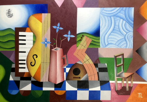 Musician's Table 58 van Teixeira Leite, Schilderij te koop op Singulart