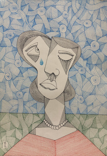 Crying Woman par Teixeira Leite, Dessin en vente sur Singulart