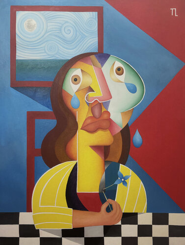 Crying Woman van Teixeira Leite, Schilderij te koop op Singulart