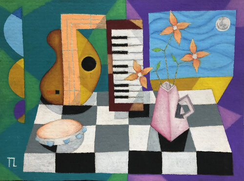 Musician's Table - Pastel 6 by Teixeira Leite, Painting for Sale on Singulart